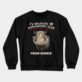 Warthog Boar Close-up for Wildlife Supporters Crewneck Sweatshirt